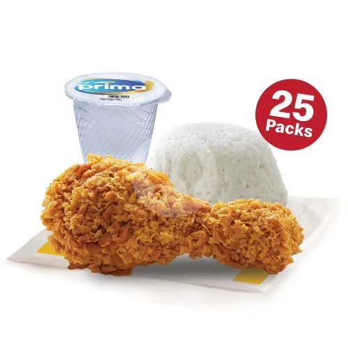 Paket Berbagi - 25pax Ayam McD+ Rice, Med+ Mineral Water Cup
